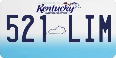 KY license plate 521LIM