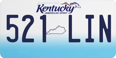 KY license plate 521LIN