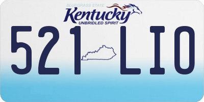 KY license plate 521LIO
