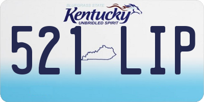 KY license plate 521LIP