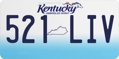 KY license plate 521LIV
