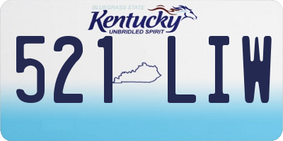 KY license plate 521LIW