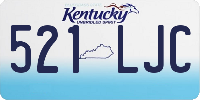 KY license plate 521LJC