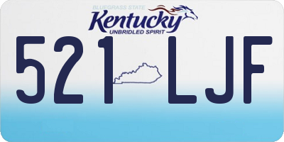 KY license plate 521LJF
