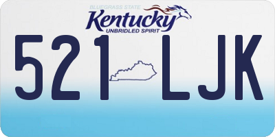 KY license plate 521LJK