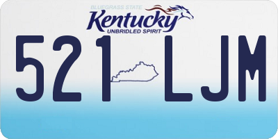 KY license plate 521LJM