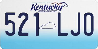KY license plate 521LJO
