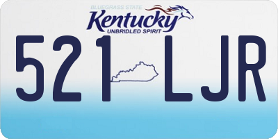 KY license plate 521LJR