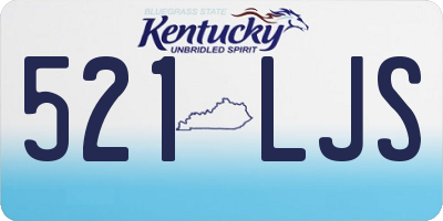 KY license plate 521LJS