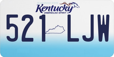 KY license plate 521LJW