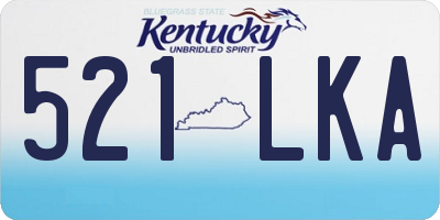 KY license plate 521LKA