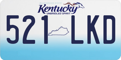 KY license plate 521LKD