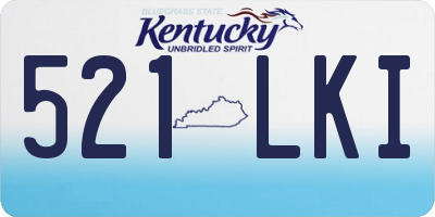 KY license plate 521LKI