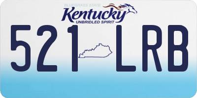 KY license plate 521LRB