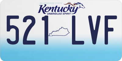 KY license plate 521LVF
