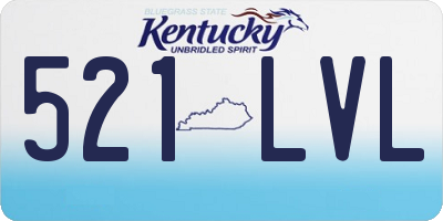 KY license plate 521LVL