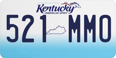 KY license plate 521MMO