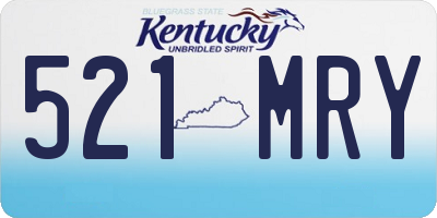 KY license plate 521MRY