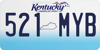 KY license plate 521MYB