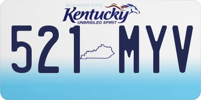 KY license plate 521MYV