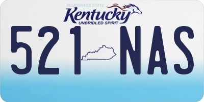 KY license plate 521NAS