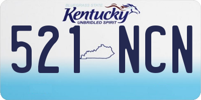 KY license plate 521NCN