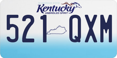 KY license plate 521QXM