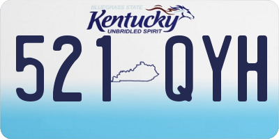 KY license plate 521QYH