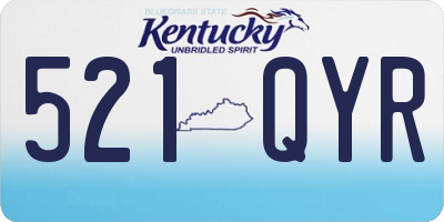 KY license plate 521QYR
