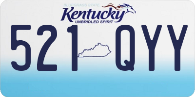 KY license plate 521QYY