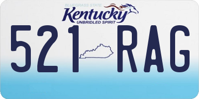 KY license plate 521RAG