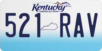 KY license plate 521RAV