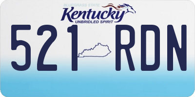 KY license plate 521RDN