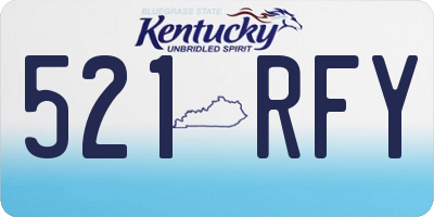 KY license plate 521RFY