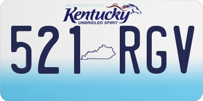 KY license plate 521RGV