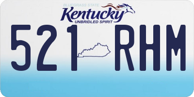 KY license plate 521RHM