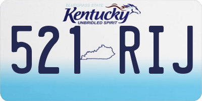 KY license plate 521RIJ