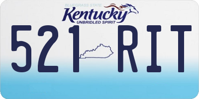 KY license plate 521RIT