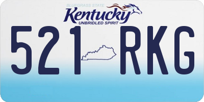 KY license plate 521RKG