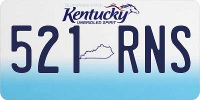 KY license plate 521RNS
