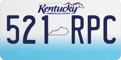 KY license plate 521RPC