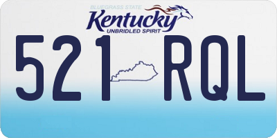 KY license plate 521RQL