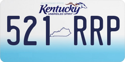 KY license plate 521RRP