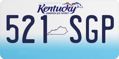 KY license plate 521SGP