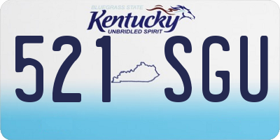 KY license plate 521SGU