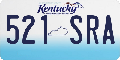 KY license plate 521SRA