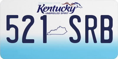 KY license plate 521SRB