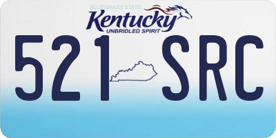 KY license plate 521SRC