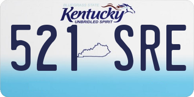 KY license plate 521SRE