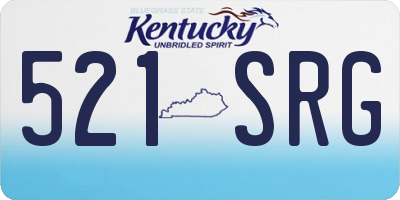 KY license plate 521SRG
